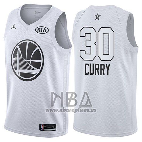 Camiseta All Star 2018 Golden State Warriors Stephen Curry NO 30 Blanco